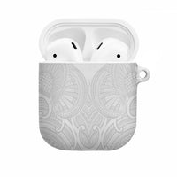 Samoan Traditional Art Tattoos AirPods Case Tatau Roman Reigns White Color LT03 White - Polynesian Pride