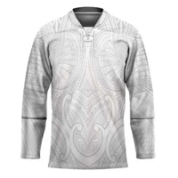Samoan Traditional Art Tattoos Hockey Jersey Tatau Roman Reigns White Color LT03 Unisex White - Polynesian Pride