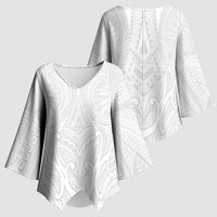 Samoan Traditional Art Tattoos Kimono Sleeve Blouse Tatau Roman Reigns White Color LT03 - Polynesian Pride