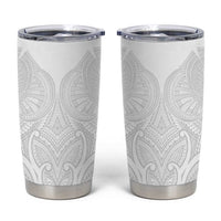 Samoan Traditional Art Tattoos Tumbler Cup Tatau Roman Reigns White Color LT03 White - Polynesian Pride