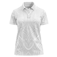 Samoan Traditional Art Tattoos Women Polo Shirt Tatau Roman Reigns White Color LT03 Female White - Polynesian Pride