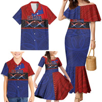 Personalised Samoan DNA-Proud of Samoa Family Matching Mermaid Dress and Hawaiian Shirt Polynesian Patterns LT03 - Polynesian Pride