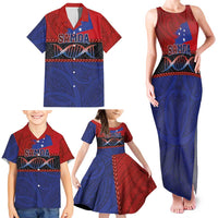 Personalised Samoan DNA-Proud of Samoa Family Matching Tank Maxi Dress and Hawaiian Shirt Polynesian Patterns LT03 - Polynesian Pride