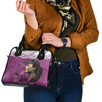 Custom New Zealand Womens Day Shoulder Handbag Traditional Maori Woman Polynesian Pattern Pink Color LT03 - Polynesian Pride
