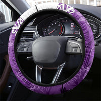 New Zealand Womens Day Steering Wheel Cover Traditional Maori Woman Polynesian Pattern Purple Color LT03 - Polynesian Pride
