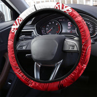 New Zealand Womens Day Steering Wheel Cover Traditional Maori Woman Polynesian Pattern Red Color LT03 - Polynesian Pride