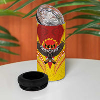 American Samoa Fautasi Race 4 in 1 Can Cooler Tumbler Pago Pago-Aeto Samoan Tattoo and Eagle LT03 - Polynesian Pride