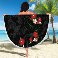 Hawaiian Taro Leaves-Hibiscus and Plumeria Beach Blanket Floral Tribal Tattoo Motif LT03 - Polynesian Pride