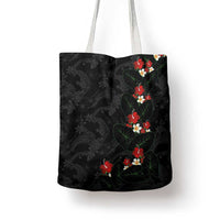 Hawaiian Taro Leaves-Hibiscus and Plumeria Tote Bag Floral Tribal Tattoo Motif LT03 - Polynesian Pride