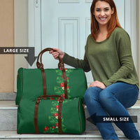 Hawaiian Taro Leaves-Hibiscus and Plumeria Travel Bag Polynesian Art-Kakau Tattoo Green LT03 - Polynesian Pride