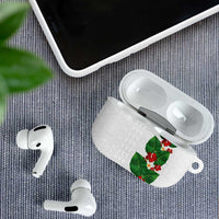 Hawaiian Taro Leaves-Hibiscus and Plumeria AirPods Case Polynesian Art-Kakau Tattoo White LT03 - Polynesian Pride