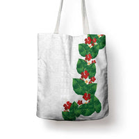 Hawaiian Taro Leaves-Hibiscus and Plumeria Tote Bag Polynesian Art-Kakau Tattoo White LT03 - Polynesian Pride