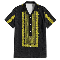 Philippines Polynesian Jasmine Pattern Family Matching Long Sleeve Bodycon Dress and Hawaiian Shirt With Barong Tagalog Black Style LT03 Dad's Shirt - Short Sleeve Black - Polynesian Pride