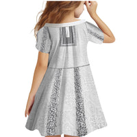 Philippines Polynesian Jasmine Pattern Family Matching Mermaid Dress and Hawaiian Shirt With Barong Tagalog White Style LT03 - Polynesian Pride