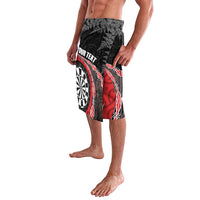 Personalised New Zealand Darts Lavalava Koru Tribal Tattoo and Silver Fern Maori Pattern Red Color LT03 - Polynesian Pride