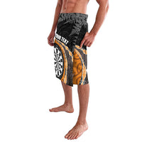 Personalised New Zealand Darts Lavalava Koru Tribal Tattoo and Silver Fern Maori Pattern Orange Color LT03 - Polynesian Pride
