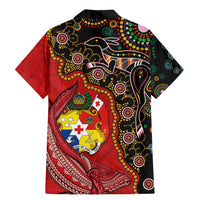 Tonga Ngatu and Australia Together Family Matching Mermaid Dress and Hawaiian Shirt Polynesian Humpback Whale and Aboriginal Kangaroo LT03 - Polynesian Pride