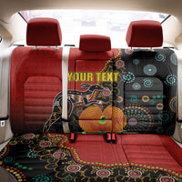 Personalised Papua New Guinea and Australia Together Back Car Seat Cover Bird-of-paradise and Kangaroo with Aboriginal Pattern LT03 - Polynesian Pride