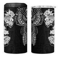 Japanese Irezumi and Hawaiian Polynesian Art Tattoo 4 in 1 Can Cooler Tumbler Black Color LT03 One Size: 16 oz Black - Polynesian Pride