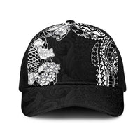 Japanese Irezumi and Hawaiian Polynesian Art Tattoo Mesh Trucker Cap Black Color - Polynesian Pride
