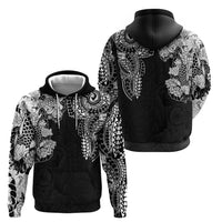 Japanese Irezumi and Hawaiian Polynesian Art Tattoo Zip Hoodie Black Color LT03 - Polynesian Pride