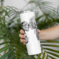 Japanese Irezumi and Hawaiian Polynesian Art Tattoo Skinny Tumbler White Color LT03 - Polynesian Pride
