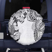 Japanese Irezumi and Hawaiian Polynesian Art Tattoo Spare Tire Cover White Color LT03 No hole White - Polynesian Pride