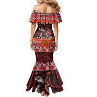 Hawaii KaUla Wena Volcano Turtle Family Matching Mermaid Dress and Hawaiian Shirt Lava and Tropical Plants Tribal Pattern LT03 - Polynesian Pride