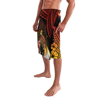 Papua New Guinea Bird-of-Paradise Lavalava Hibiscus and Kundu Drum Tribal Pattern LT03 - Polynesian Pride
