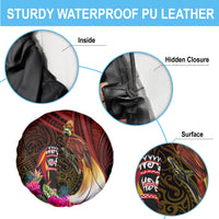 Papua New Guinea Bird-of-Paradise Spare Tire Cover Hibiscus and Kundu Drum Tribal Pattern LT03 - Polynesian Pride