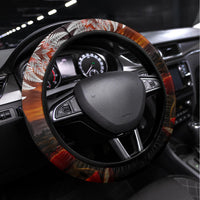New Zealand ANZAC Day Steering Wheel Cover The Ode of Remembrance and Silver Fern LT03 Universal Fit Black - Polynesian Pride