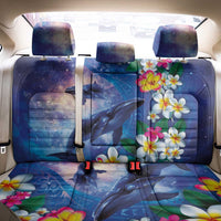 Hawaiian Lei Day Plumeria Humpback Whales Back Car Seat Cover Polynesian Art Vibrant Starry Nebula Style LT03 - Polynesian Pride