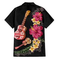 Ukulele mix Polynesian Flower Family Matching Summer Maxi Dress and Hawaiian Shirt Hawaiian Tribal Pattern LT03 - Polynesian Pride