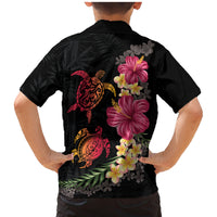 Hawaiian Flower and Tribal Turtle Family Matching Mermaid Dress and Hawaiian Shirt Colorful Style LT03 - Polynesian Pride