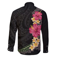 Hawaiian Plumeria and Hibiscus Family Matching Off Shoulder Short Dress and Hawaiian Shirt Colorful Style LT03 - Polynesian Pride