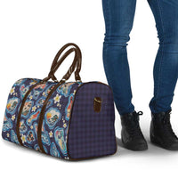 Hawaii Islands Map Design with Japanese Landscape Travel Bag Hawaiian Japan Fusion Art Navy Color LT03 - Polynesian Pride