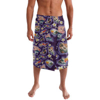 Hawaii Islands Map Design with Japanese Landscape Lavalava Hawaiian Japan Fusion Art Purple Color LT03 Purple - Polynesian Pride