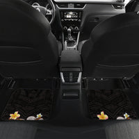American Samoa Fue and Kava Bowl Car Mats Plumeria and Polynesian Pattern