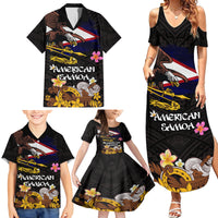 American Samoa Fue and Kava Bowl Family Matching Summer Maxi Dress and Hawaiian Shirt Plumeria and Polynesian Pattern LT03 - Polynesian Pride