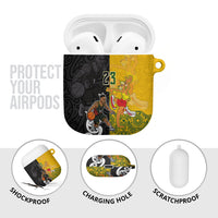 Aotearoa New Zealand And Australia Basketball Custom AirPods Case Maori Tribal Tattoo And Aboriginal Dot Art Heritage LT03 - Polynesian Pride