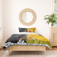 Aotearoa New Zealand And Australia Basketball Custom Bedding Set Maori Tribal Tattoo And Aboriginal Dot Art Heritage LT03 - Polynesian Pride