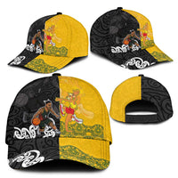Aotearoa New Zealand And Australia Basketball Classic Cap Maori Tribal Tattoo And Aboriginal Dot Art Heritage LT03 - Polynesian Pride