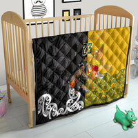 Aotearoa New Zealand And Australia Basketball Custom Quilt Maori Tribal Tattoo And Aboriginal Dot Art Heritage LT03 - Polynesian Pride