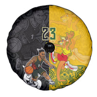 Aotearoa New Zealand And Australia Basketball Custom Spare Tire Cover Maori Tribal Tattoo And Aboriginal Dot Art Heritage LT03 - Polynesian Pride