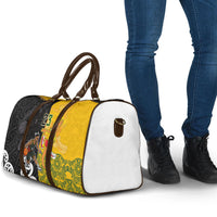 Aotearoa New Zealand And Australia Basketball Custom Travel Bag Maori Tribal Tattoo And Aboriginal Dot Art Heritage LT03 - Polynesian Pride