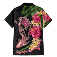 Hawaiian Tropical Plants Turtle and Shark Family Matching Mermaid Dress and Hawaiian Shirt Polynesian Art Tattoo LT03 - Polynesian Pride
