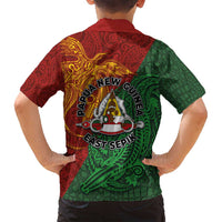 Papua New Guinea East Sepik Province Family Matching Off Shoulder Maxi Dress and Hawaiian Shirt Tribal Crocodile Birds of Paradise Melanesian Tattoo LT03 - Polynesian Pride