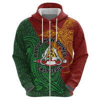 Papua New Guinea East Sepik Province Hoodie Tribal Crocodile Birds of Paradise Melanesian Tattoo LT03 - Polynesian Pride