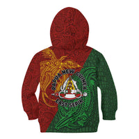 Papua New Guinea East Sepik Province Kid Hoodie Tribal Crocodile Birds of Paradise Melanesian Tattoo LT03 - Polynesian Pride