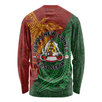 Papua New Guinea East Sepik Province Long Sleeve Shirt Tribal Crocodile Birds of Paradise Melanesian Tattoo LT03 - Polynesian Pride